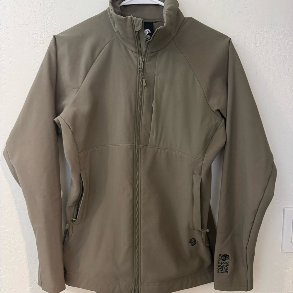 Women's Mountain Hardwear Olive green Softshell Jacket NEVER WORN